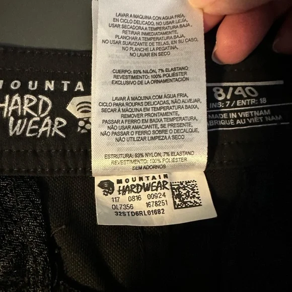 Mountain Hardware Women’s Black Nylon Hiking Shorts Size 8 - Picture 7 of 8